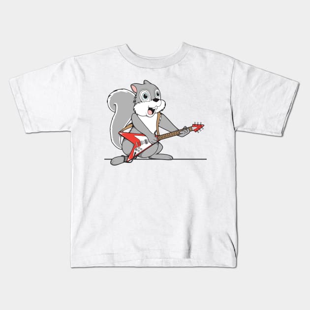 Chester Squirrel Kids T-Shirt by jerwarren